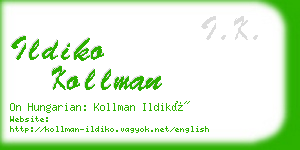 ildiko kollman business card